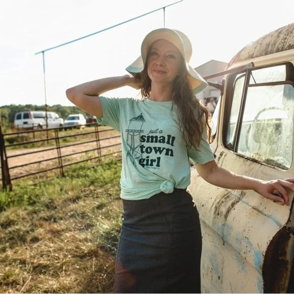 Just a Small Town Girl Tee - Large